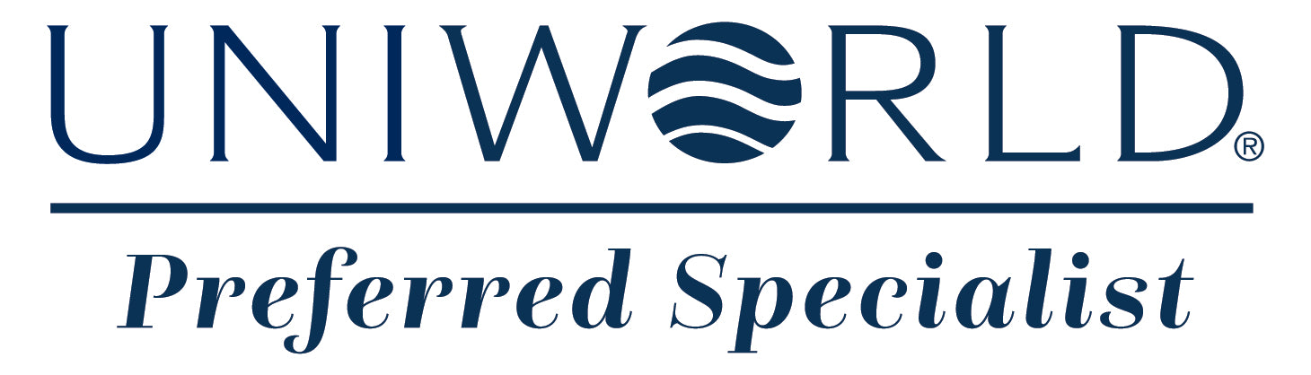 UNIWORLD Preferred Specialist logo with blue text and wavy line design.